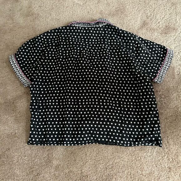 Rare Roller Rabbit x Lele Sadoughi Black Heart Polo Pajamas - Picture 10 of 12